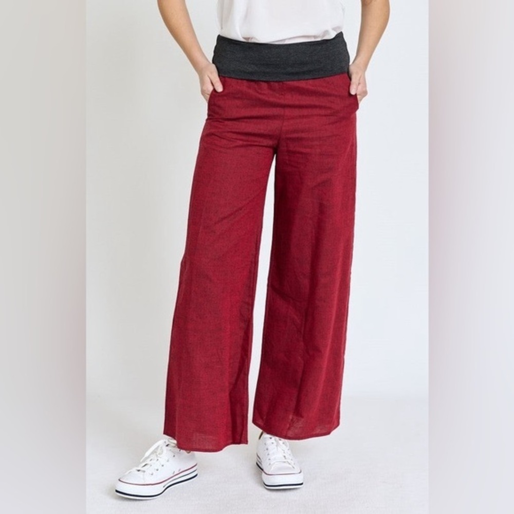 Cotton Linen Wide Leg Pants Fold Over With Pockets


Made In: United States